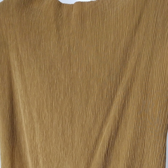 COS Cupro Silk Crinkle Top Brown Copper Twist Back Sleeveless Blouse Size 12 - Picture 7 of 7